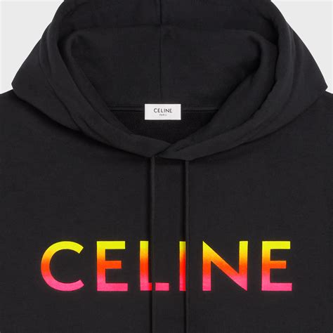 celine loose hoodie black